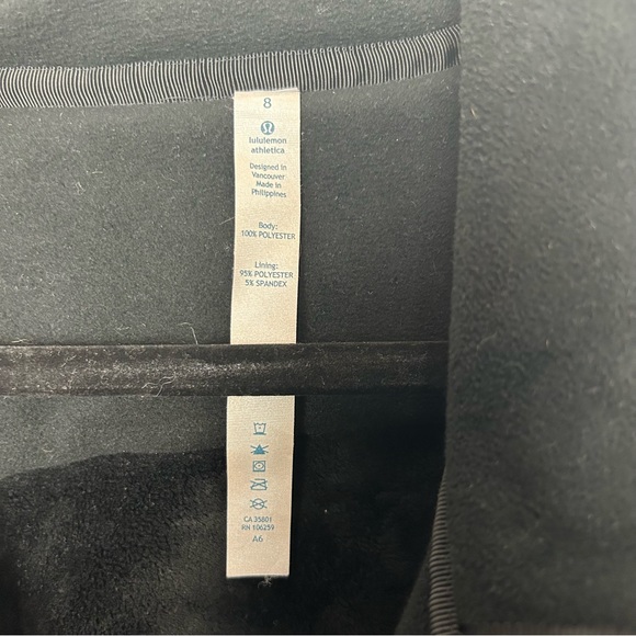 Lululemon Moto Jacket Fleece Black with Asymmetrical Zipper - Picture 5 of 12